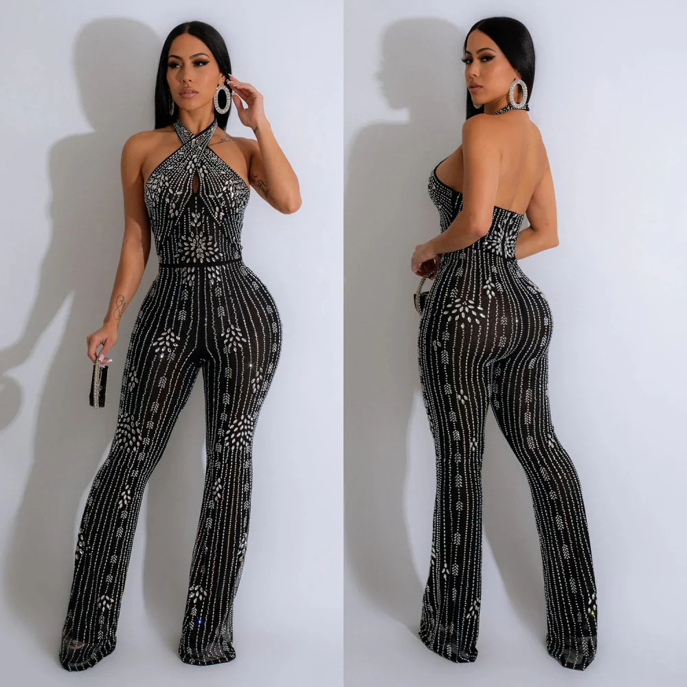 Samuel Halter Neck Sequin Jumpsuit - Image 3