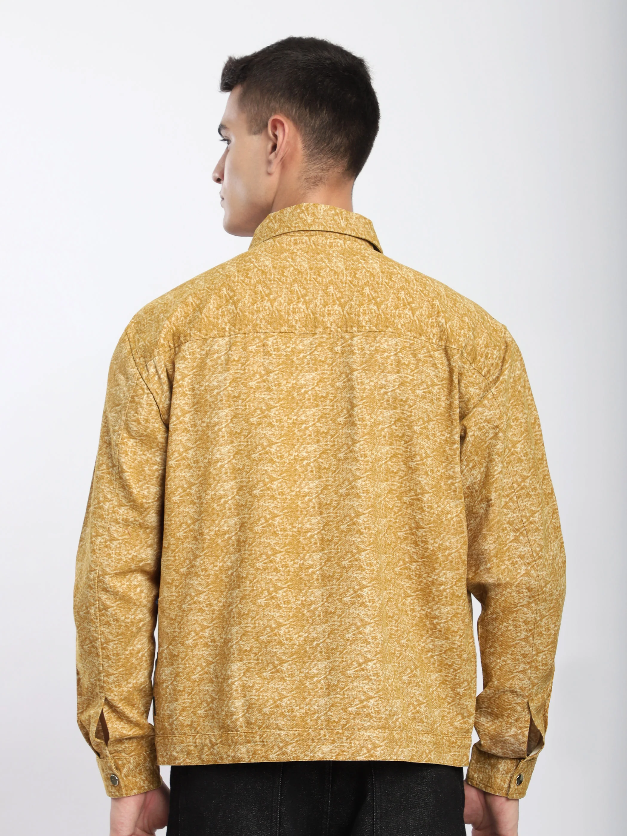 Sand Brown Color Blast Shacket - Image 3