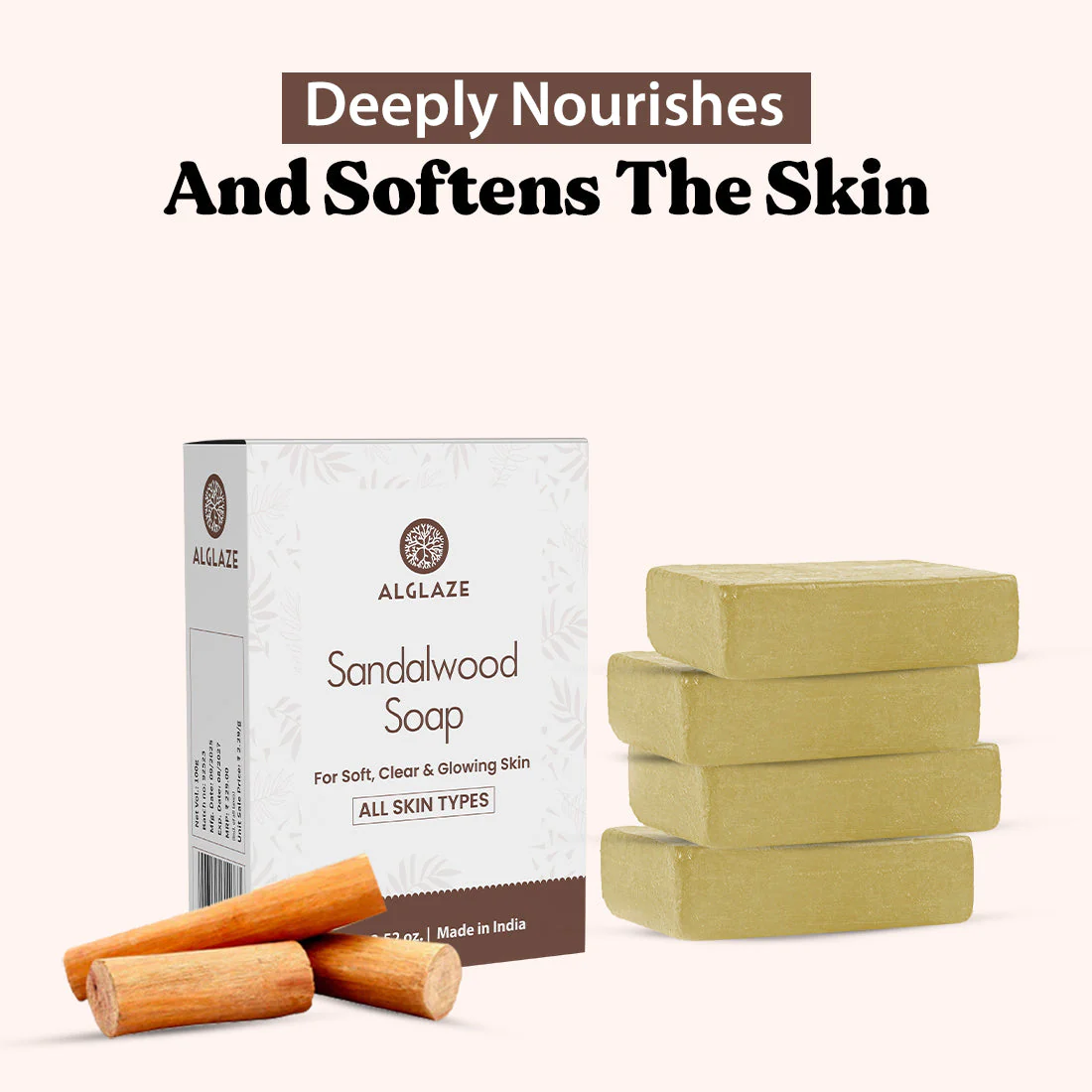 Sandalwood Soap With Shea Butter & Jojoba Oil - Image 3