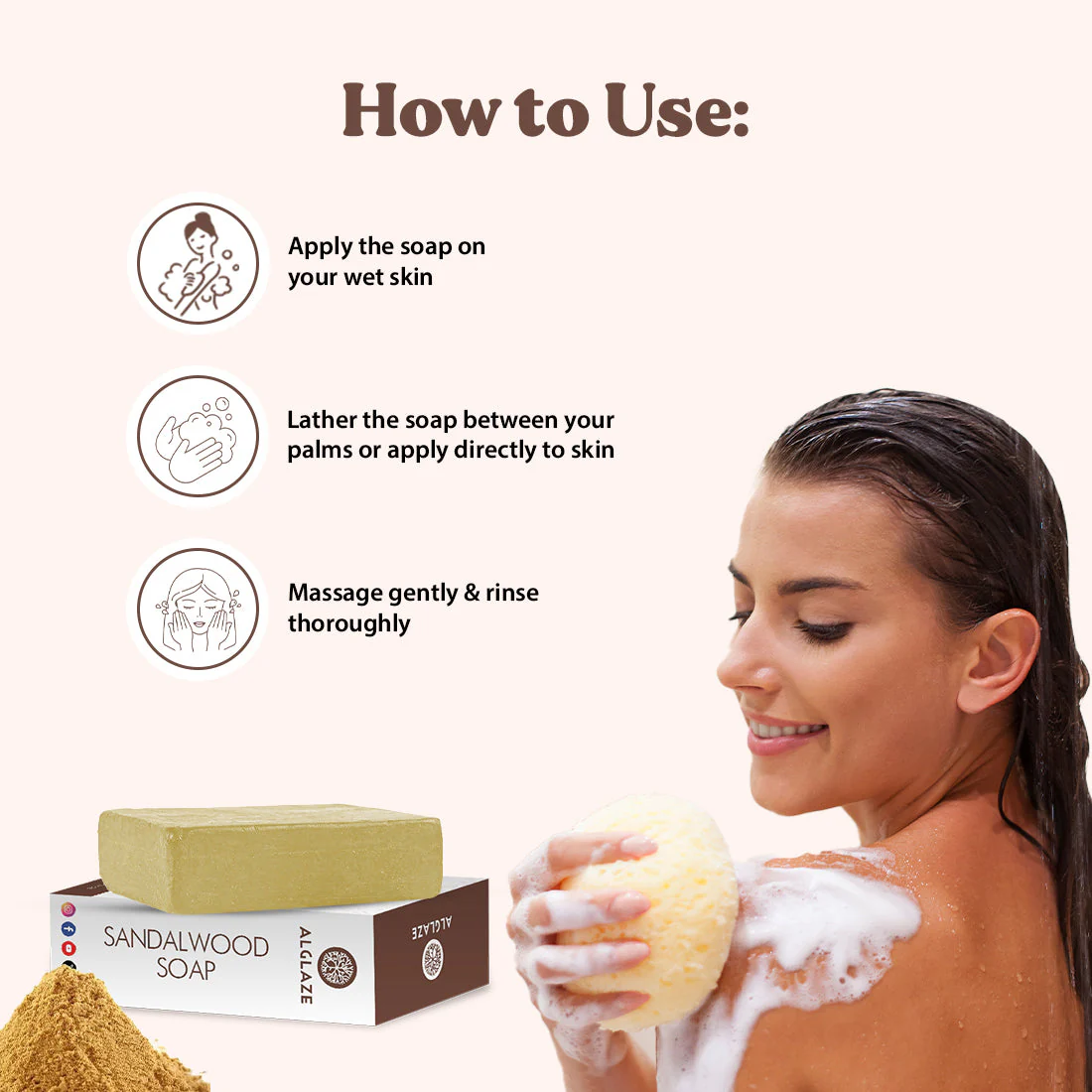 Sandalwood Soap With Shea Butter & Jojoba Oil - Image 5