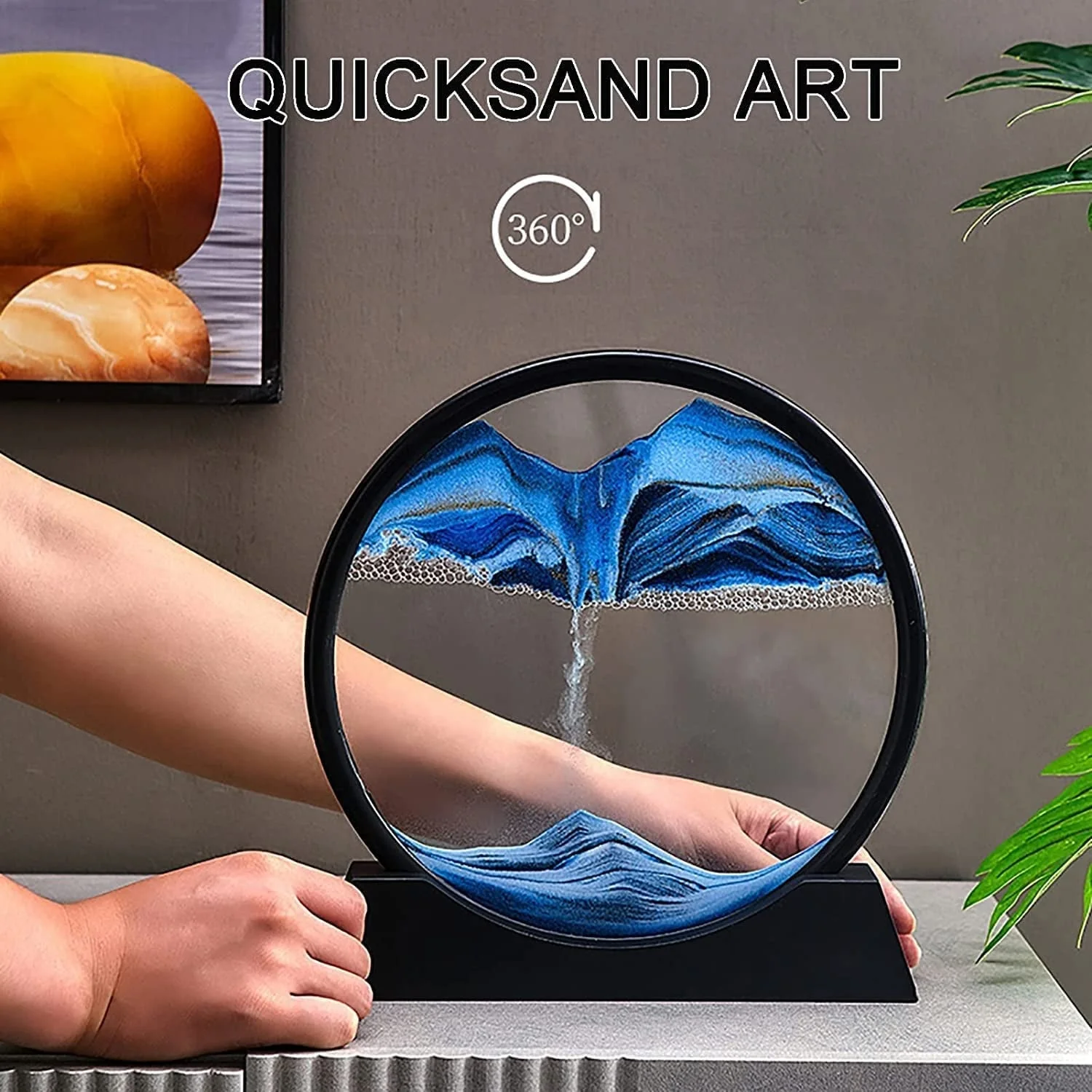 SandFlow: 3D Moving Sand Art Picture with Liquid Glass Landscape for Home & Office Desk Décor - Image 3