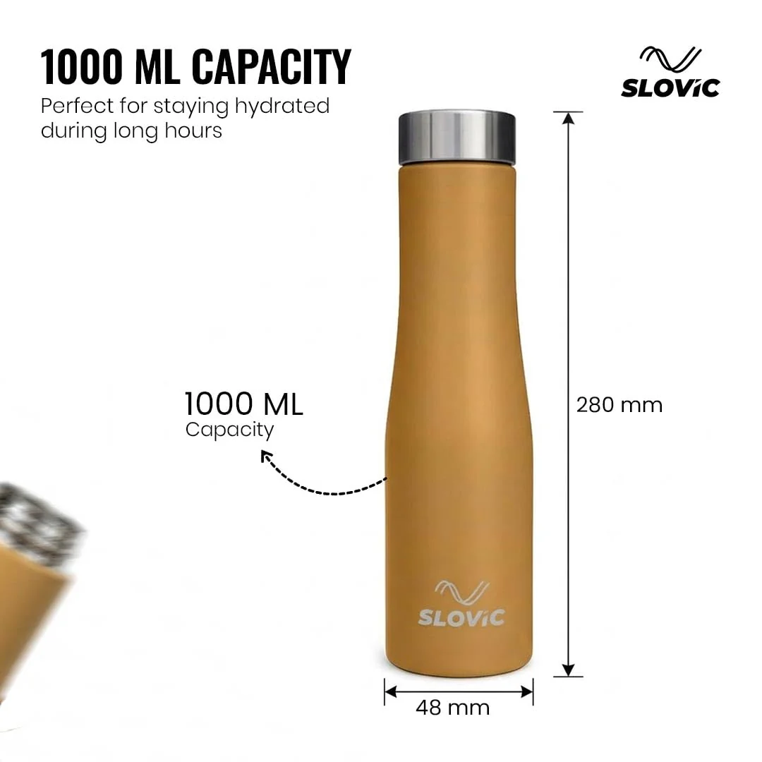 Sandstone Steel Bottle Leak Proof | 1 Litre - Image 6