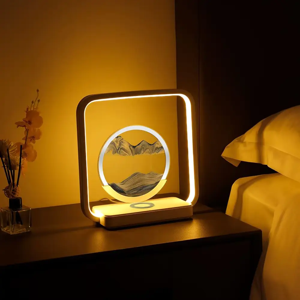 SandX: 3D Quicksand LED Lamp with Wireless Charging & Liquid Motion Art for Relaxing Desk & Bedroom Décor - Image 2