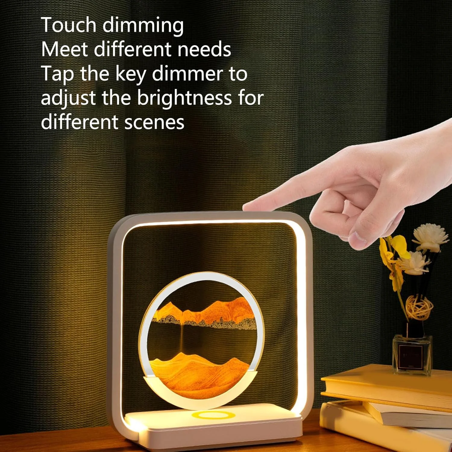 SandX: 3D Quicksand LED Lamp with Wireless Charging & Liquid Motion Art for Relaxing Desk & Bedroom Décor - Image 5