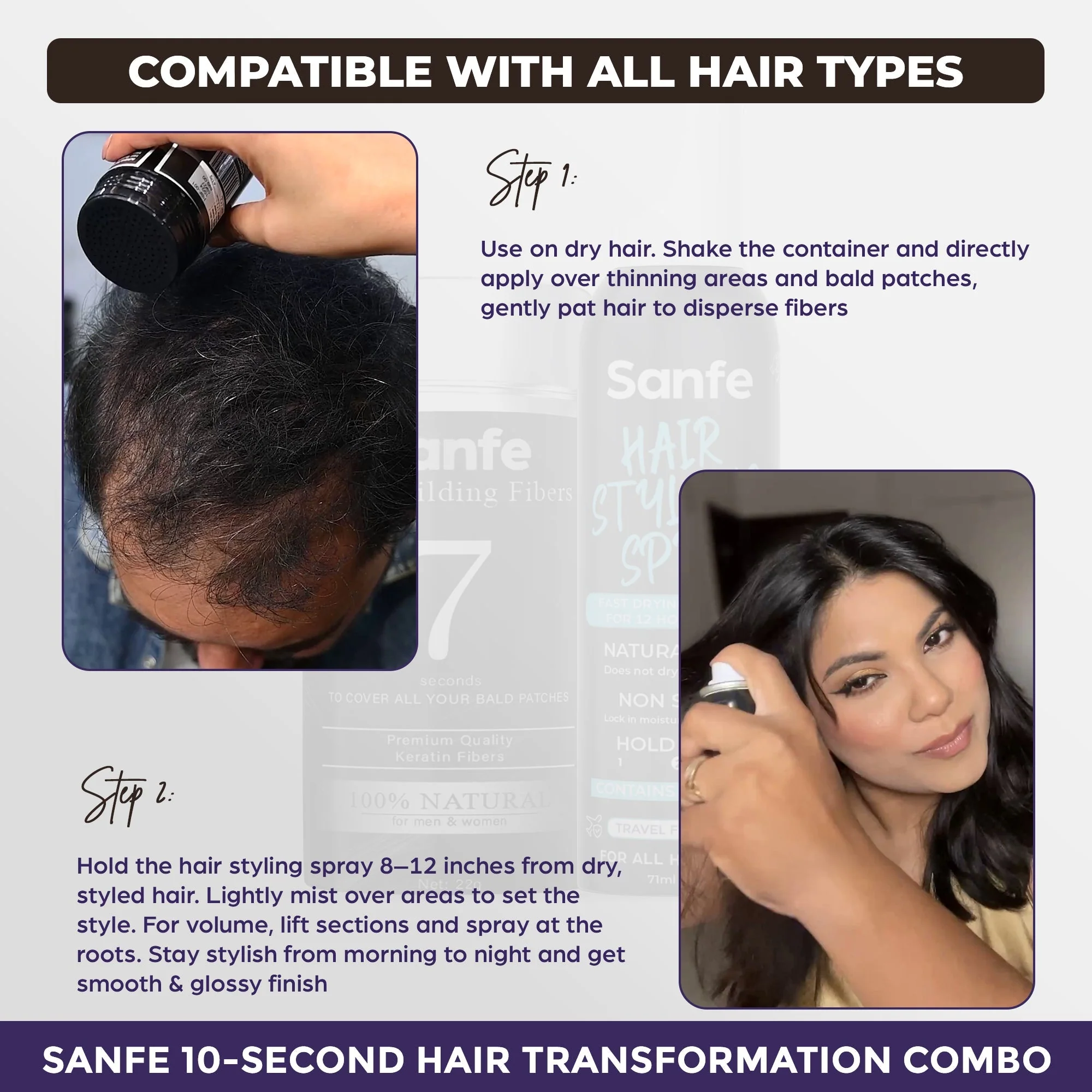 Sanfe 10-Second Hair Transformation Combo - Image 4