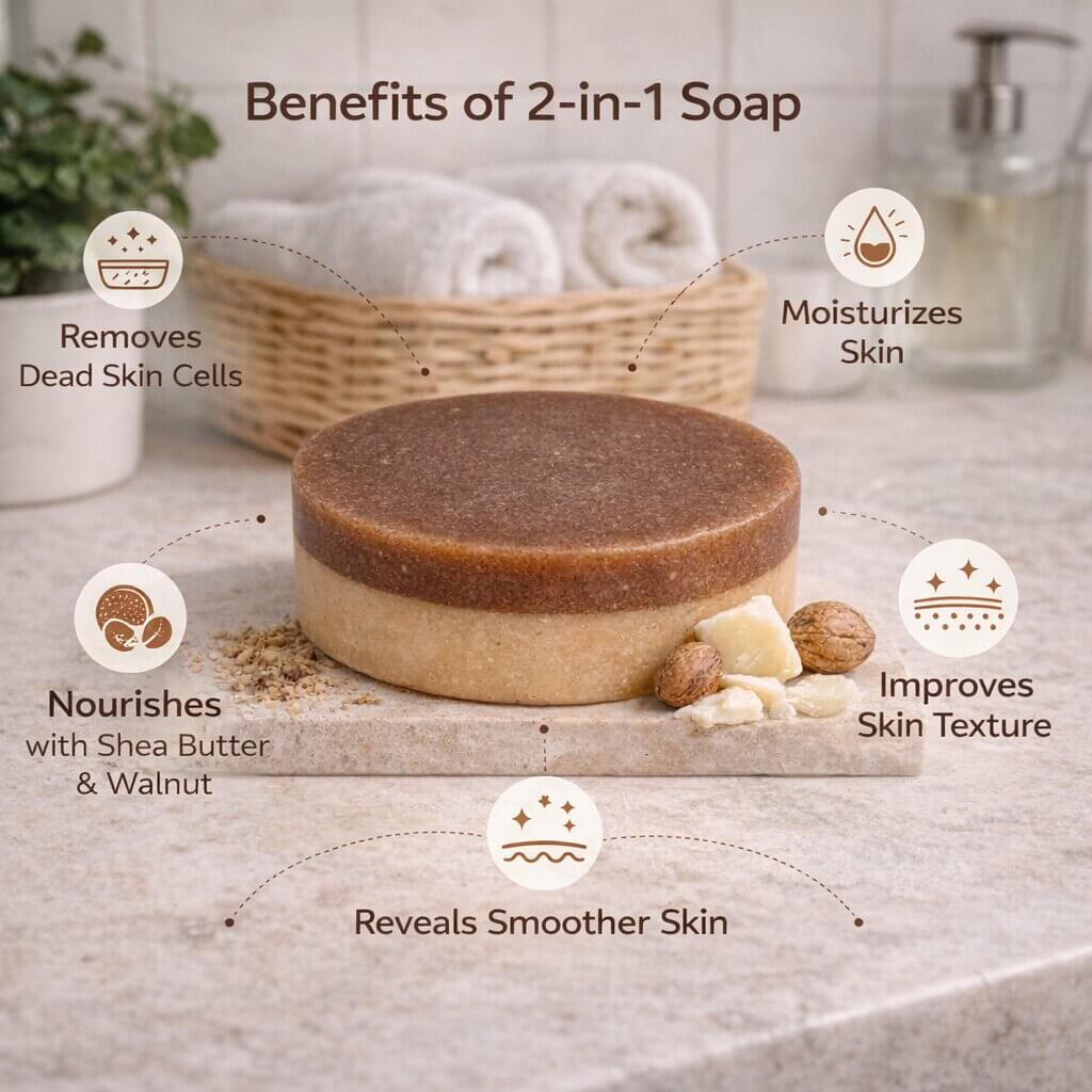 Sanfe 2-in-1 Moisturising & Exfoliating Soap - Image 2