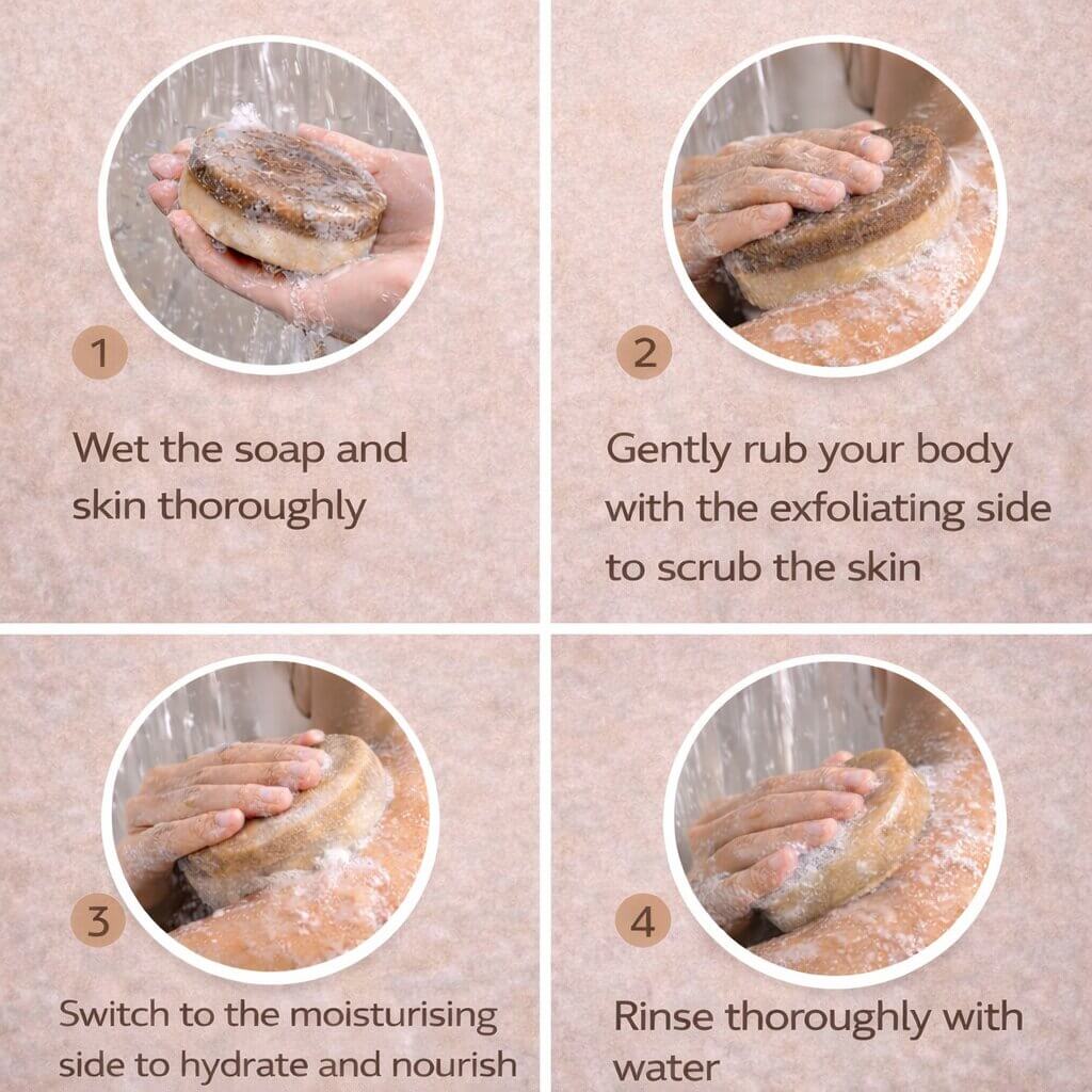 Sanfe 2-in-1 Moisturising & Exfoliating Soap - Image 4