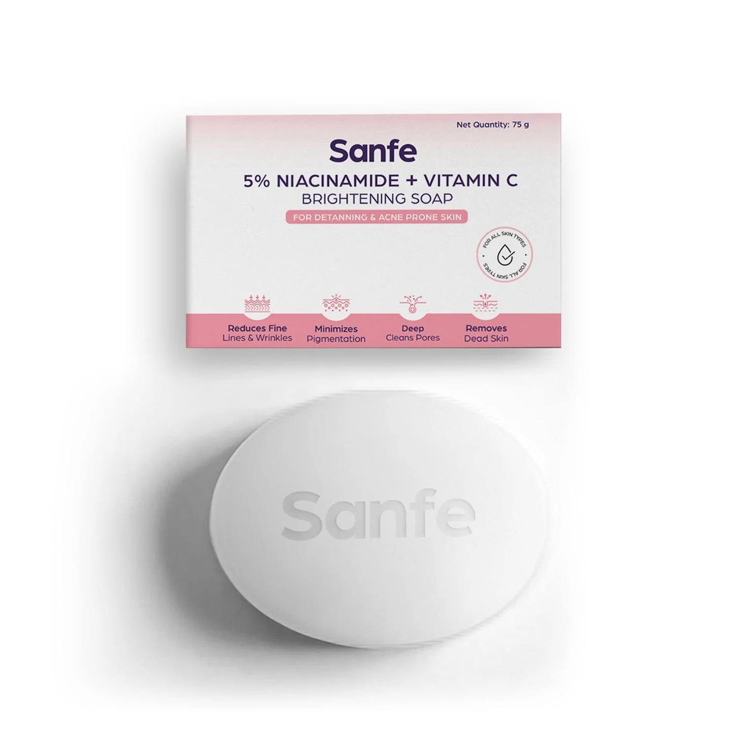 Sanfe 5% Niacinamide & Vitamin C Brightening Soap - Image 6