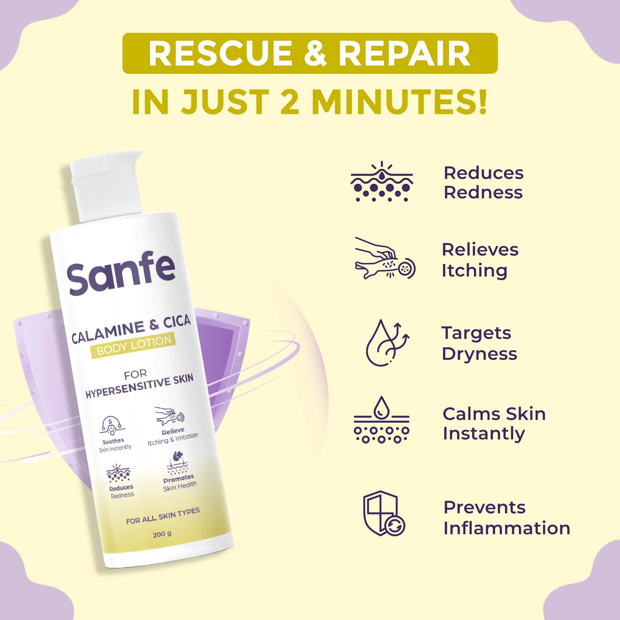 Sanfe Calamine Body Lotion - 200ml - Image 3