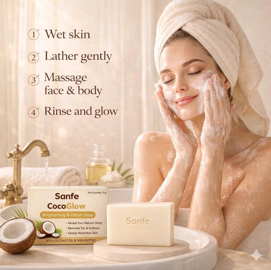 Sanfe Cocoglow Brightening & Detan Soap - Image 4