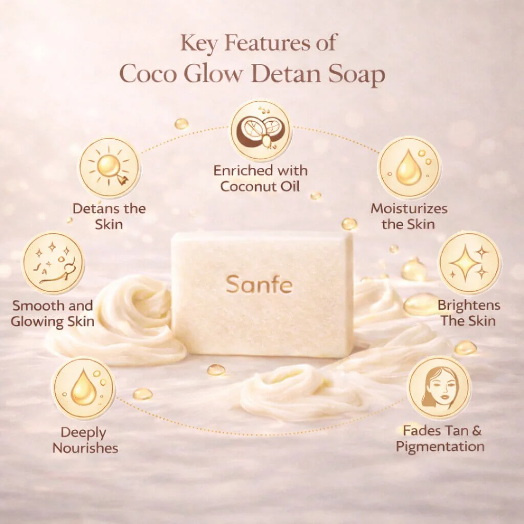 Sanfe Cocoglow Brightening & Detan Soap - Image 5