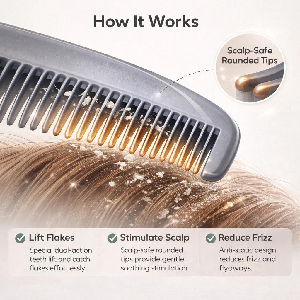 Sanfe Dandruff Care Advanced Scalp Cleaning Comb (Pack of 2) - Image 2
