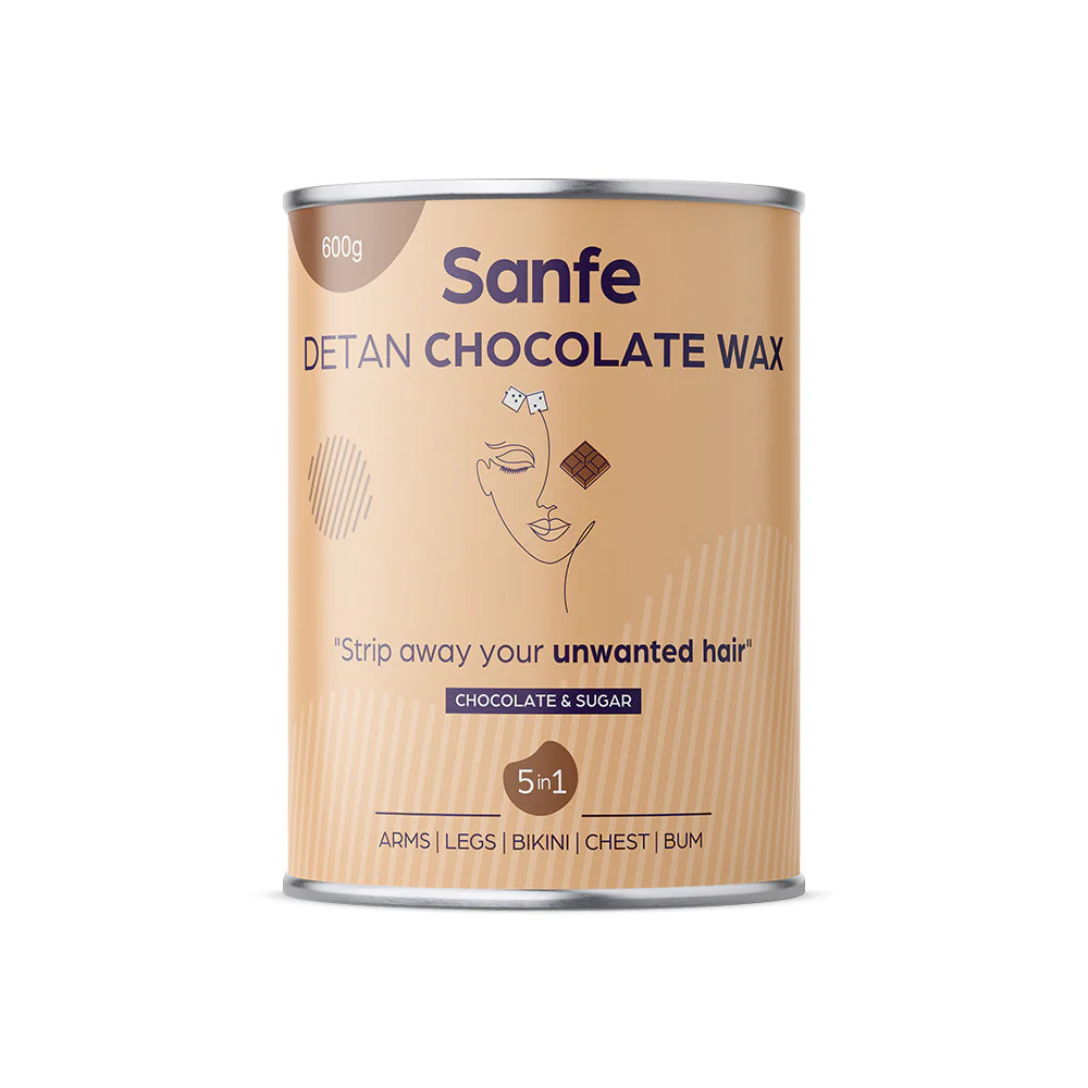 Sanfe Detan Chocolate Wax for Smooth Hair Removal - 600gm - Image 2