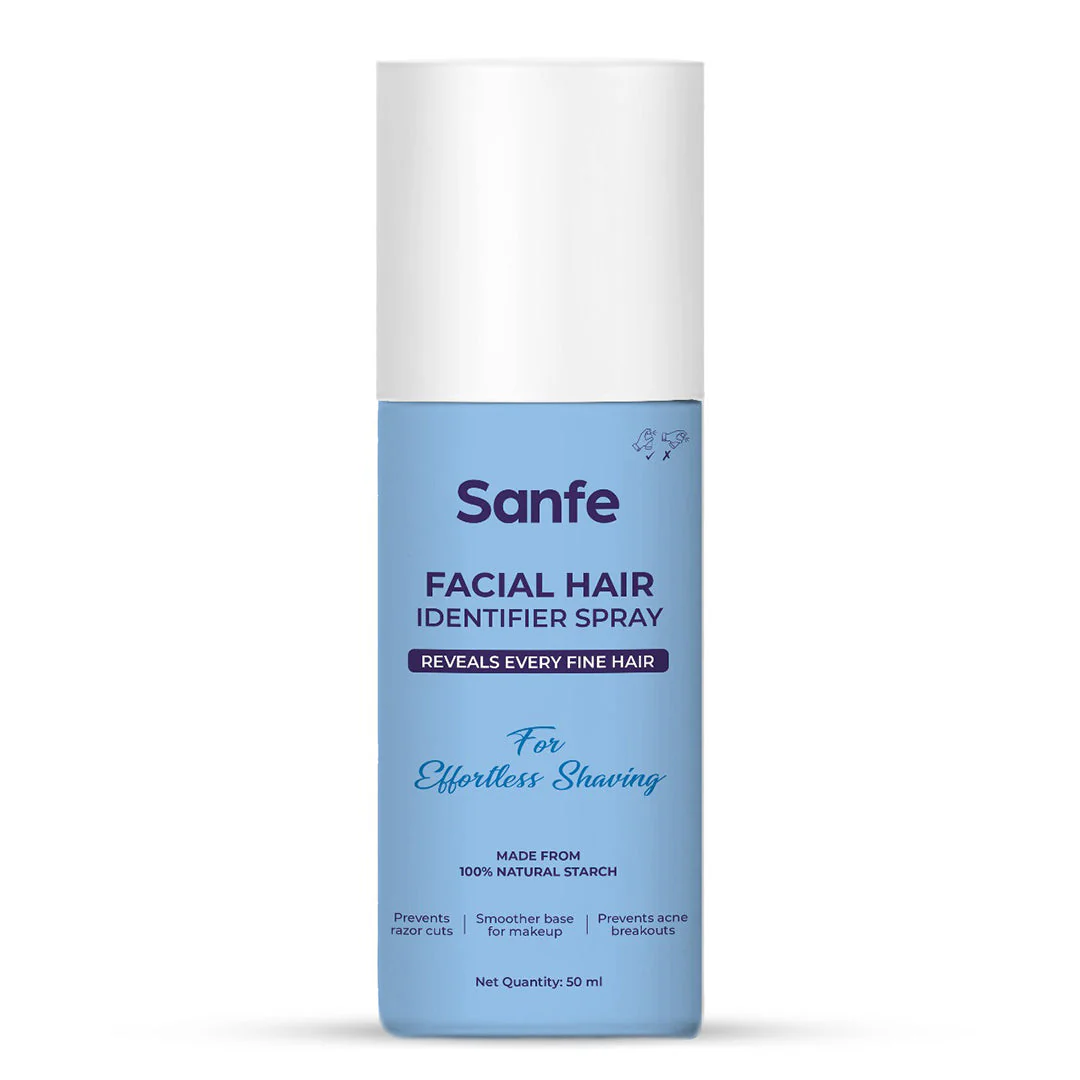 Sanfe Facial Hair Identifier Spray For Shaving, Dermaplaning For Women, Prevents razor cuts - 50ml