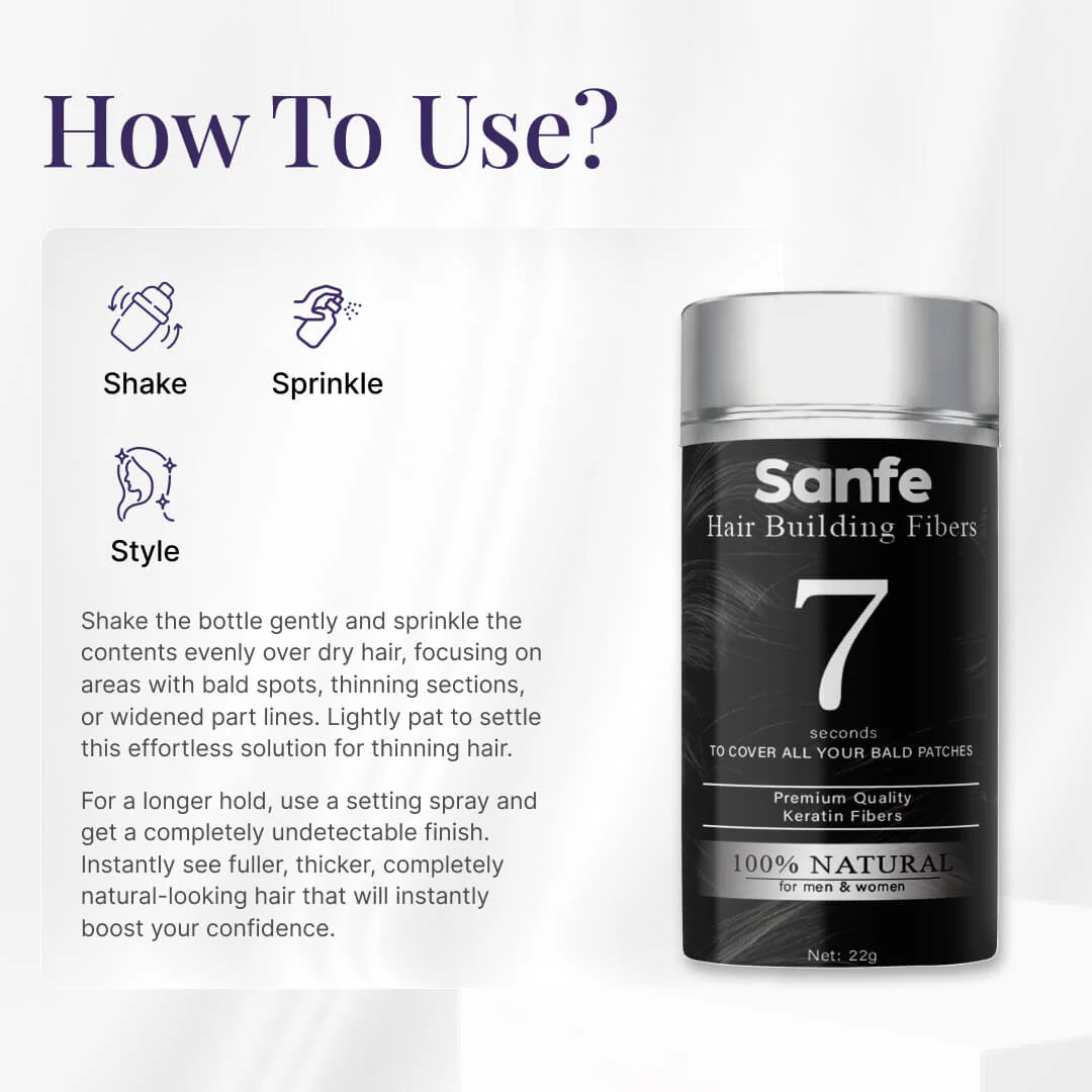 Sanfe Hair Building Fibers - 22gm (Pack of 2) - Image 4