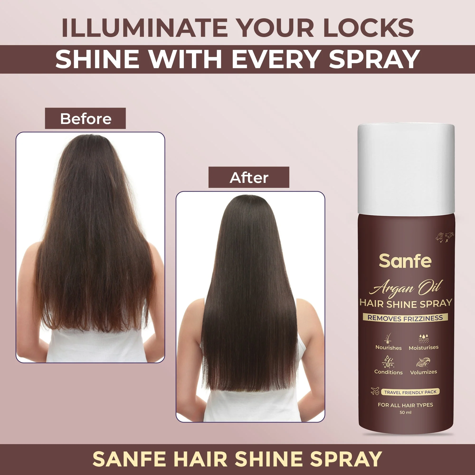 Sanfe Hair Shine Spray - 50ml - Image 2