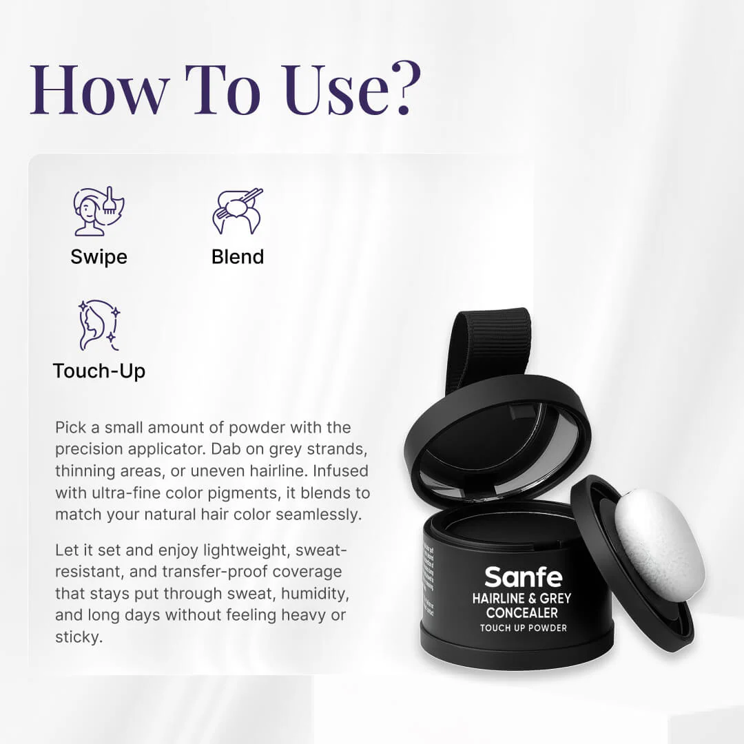 Sanfe Hairline & Gray Concealer Touch Up Powder - Image 4