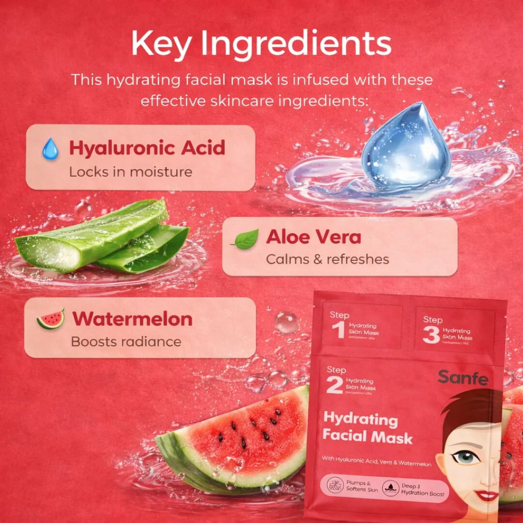 Sanfe Hydrating Facial Mask (Pack of 5) - Image 6
