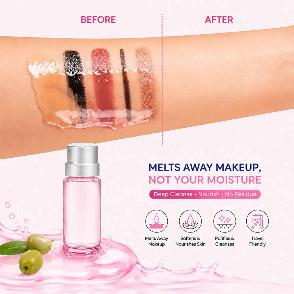 Sanfe Mini Cleansing Oil - Deep Makeup & Dirt Remover | Travel-Friendly Mini Bottles | Pack of 10 - Image 2
