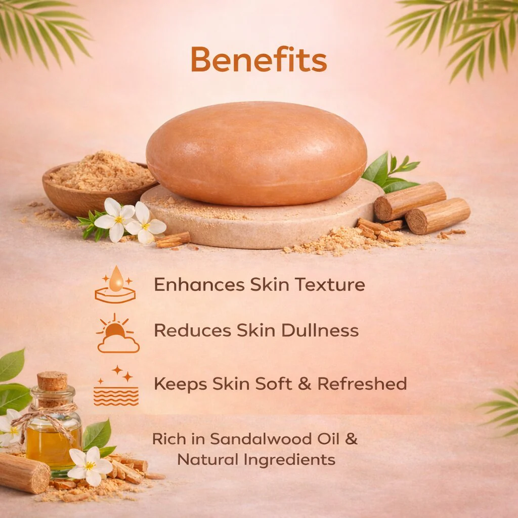 Sanfe Natural Sandalwood Soap (Pack of 6) - Image 2