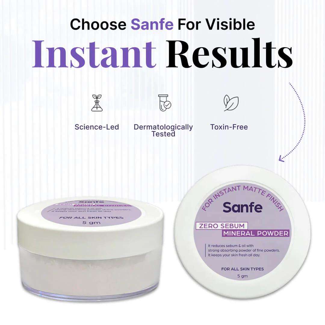 Sanfe No Sebum Mineral Powder For all skin types, 5gm - Image 5
