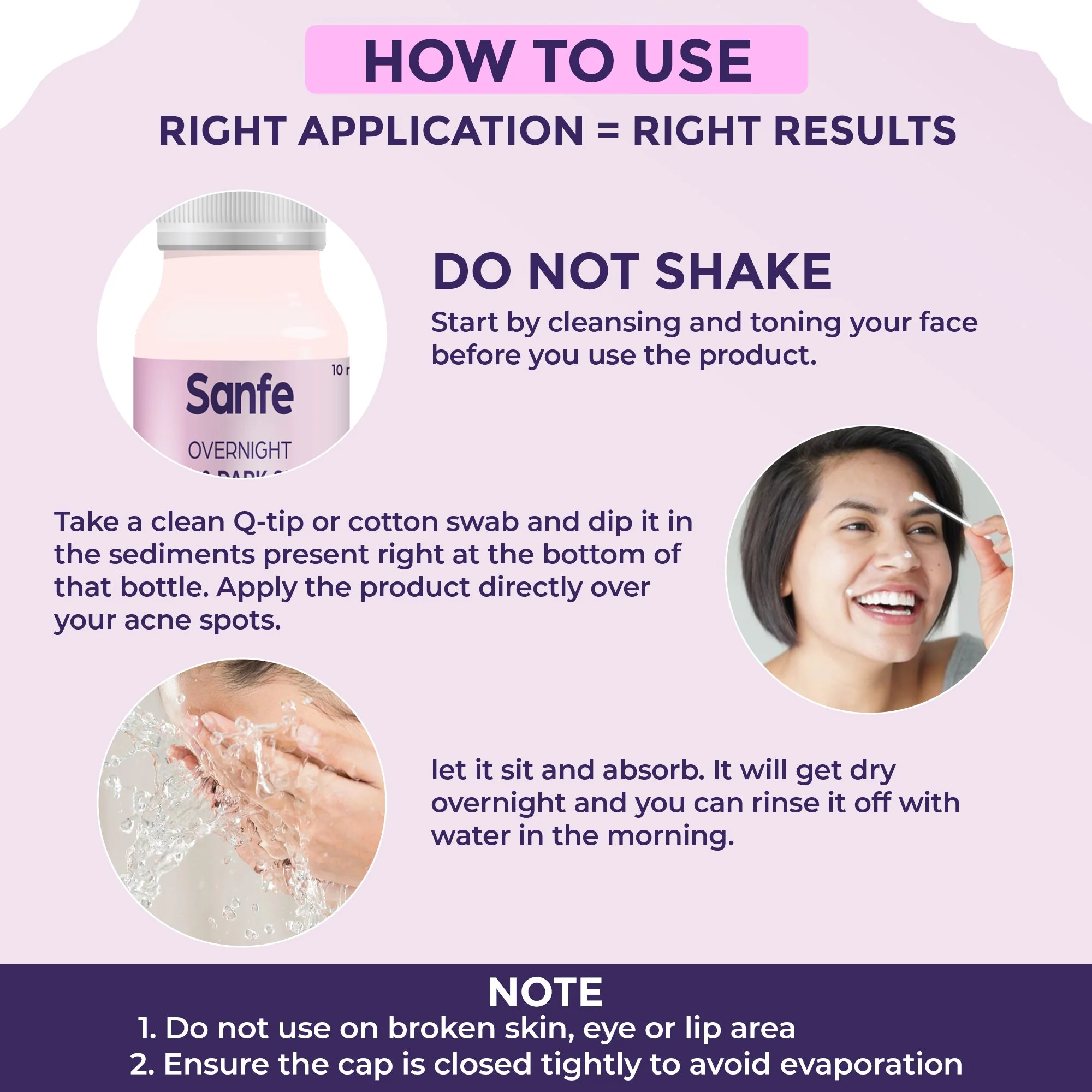 Sanfe Overnight Acne & Dark Spots Drying Lotion - 10ml - Image 4