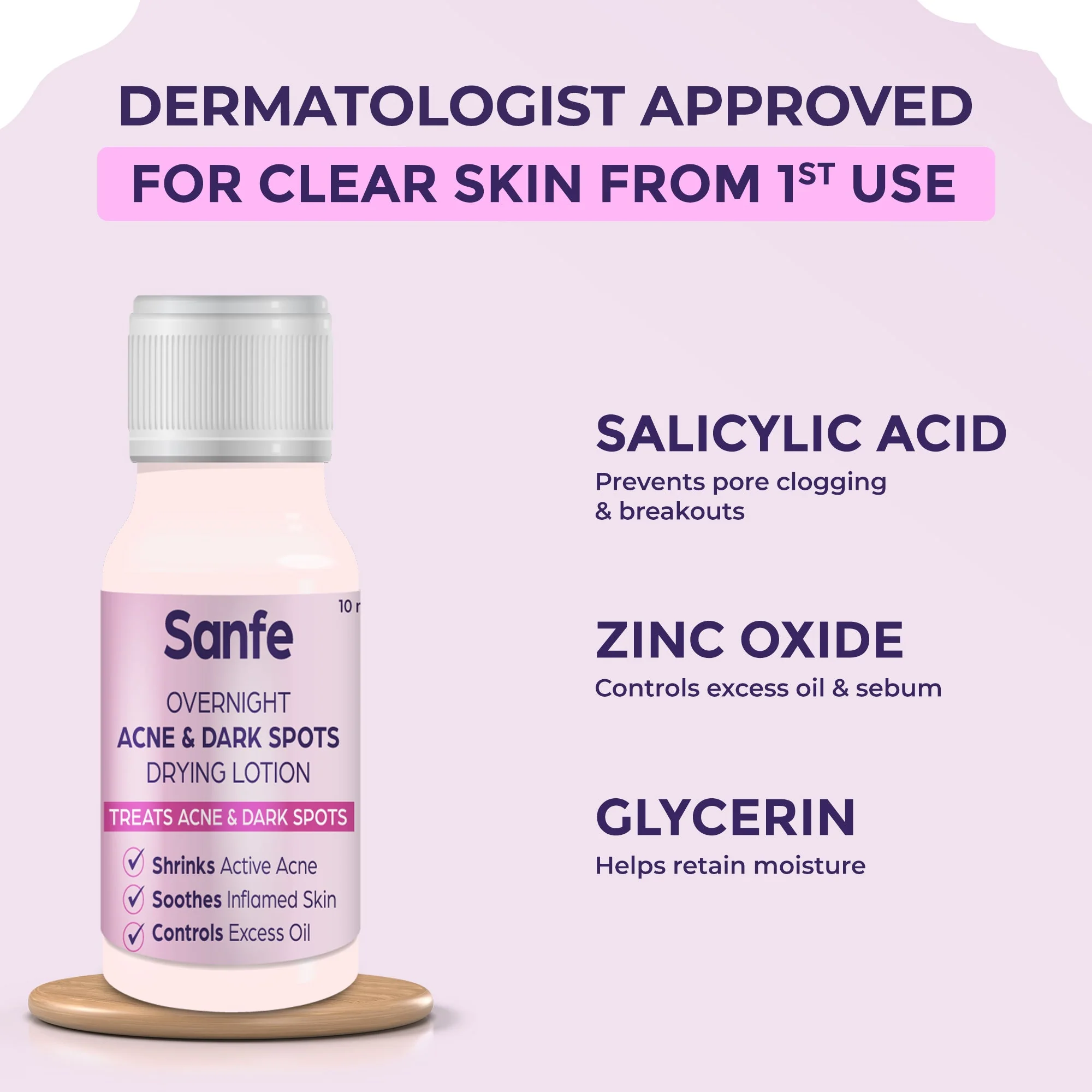 Sanfe Overnight Acne & Dark Spots Drying Lotion - 20ml - Image 6