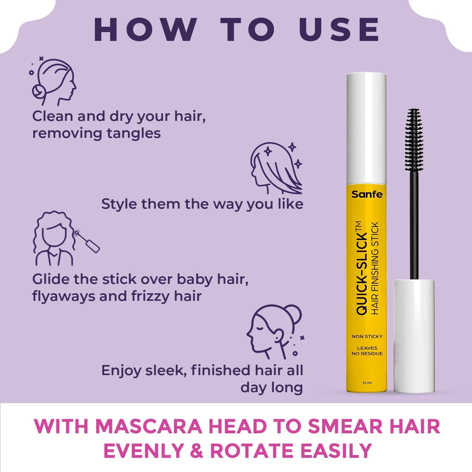 Sanfe Quick-Slick Hair Finishing Stick - Image 5