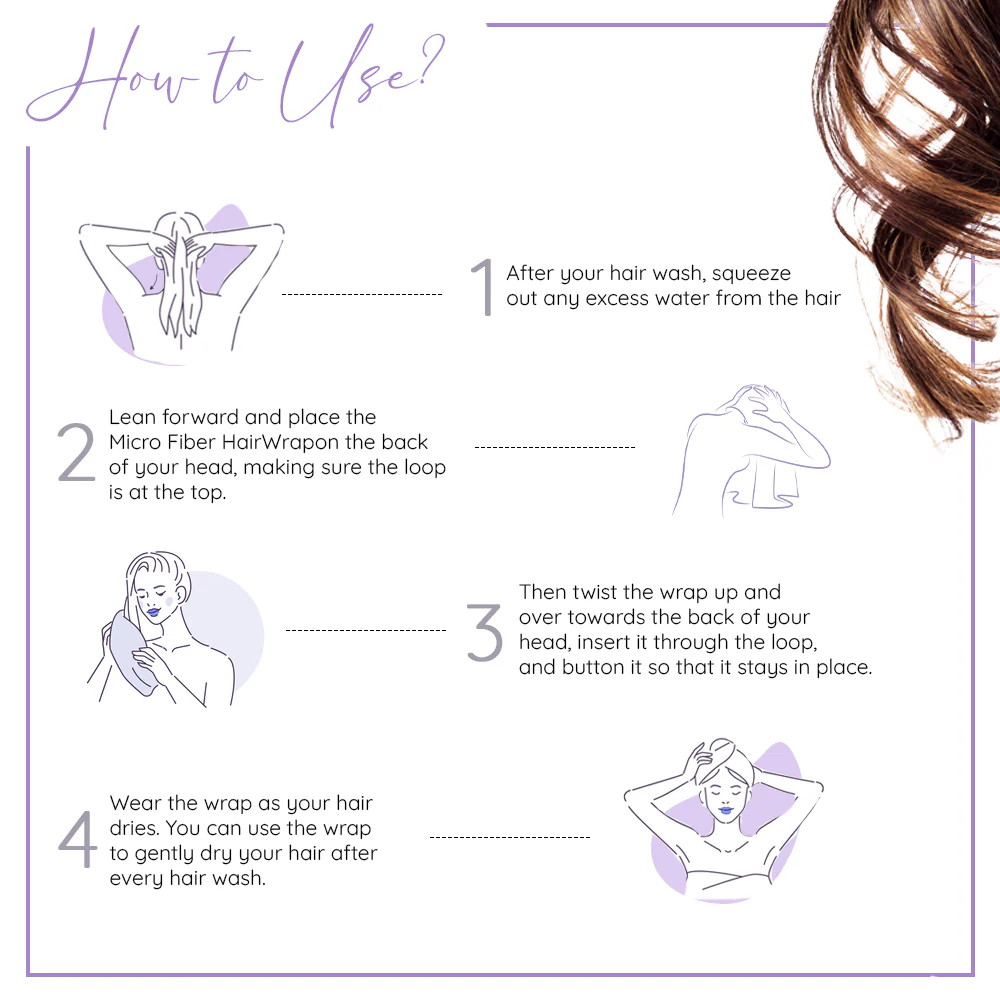 Sanfe Selfly Microfiber Hair Wrap Towel For Lockin In Moisture for Healthier, Shinnier & Smoother Hair - Image 5
