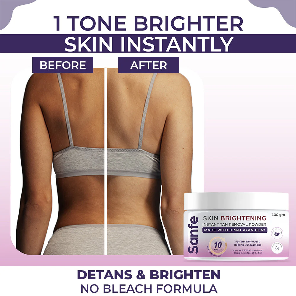 Sanfe Skin Brightening Instant Tan Removal Powder - Image 3
