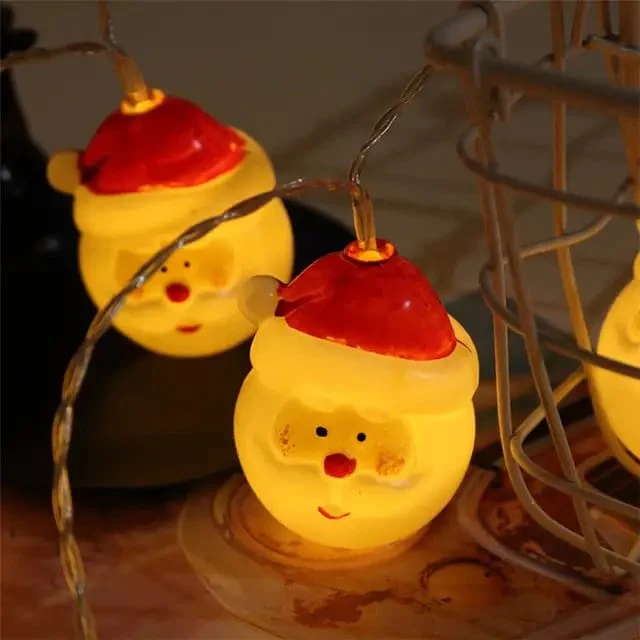 Santa face Christmas String decorative light - 10 hangings - Image 2