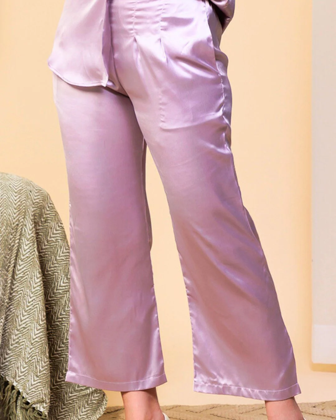 Satin Shirt with Straight Pants 2 Piece Coord Set - Image 17