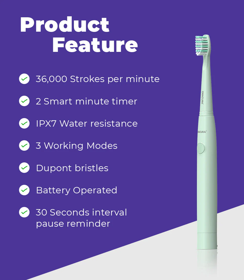 SB100 Sonic Lite Battery Operated Electric Toothbrush - Image 26