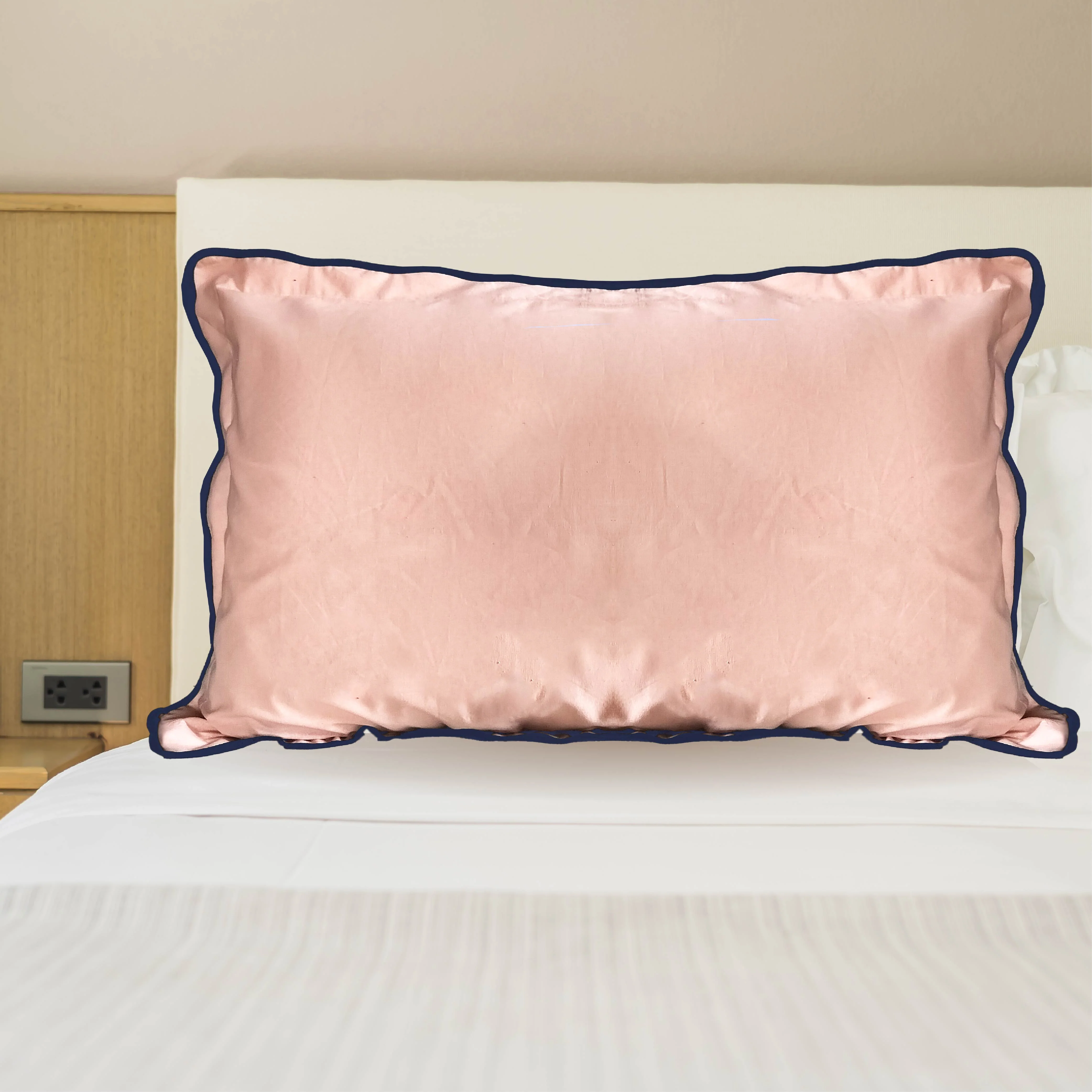 Scallop Piping 100% Cotton Bed Pillow Cover | Single - Image 16