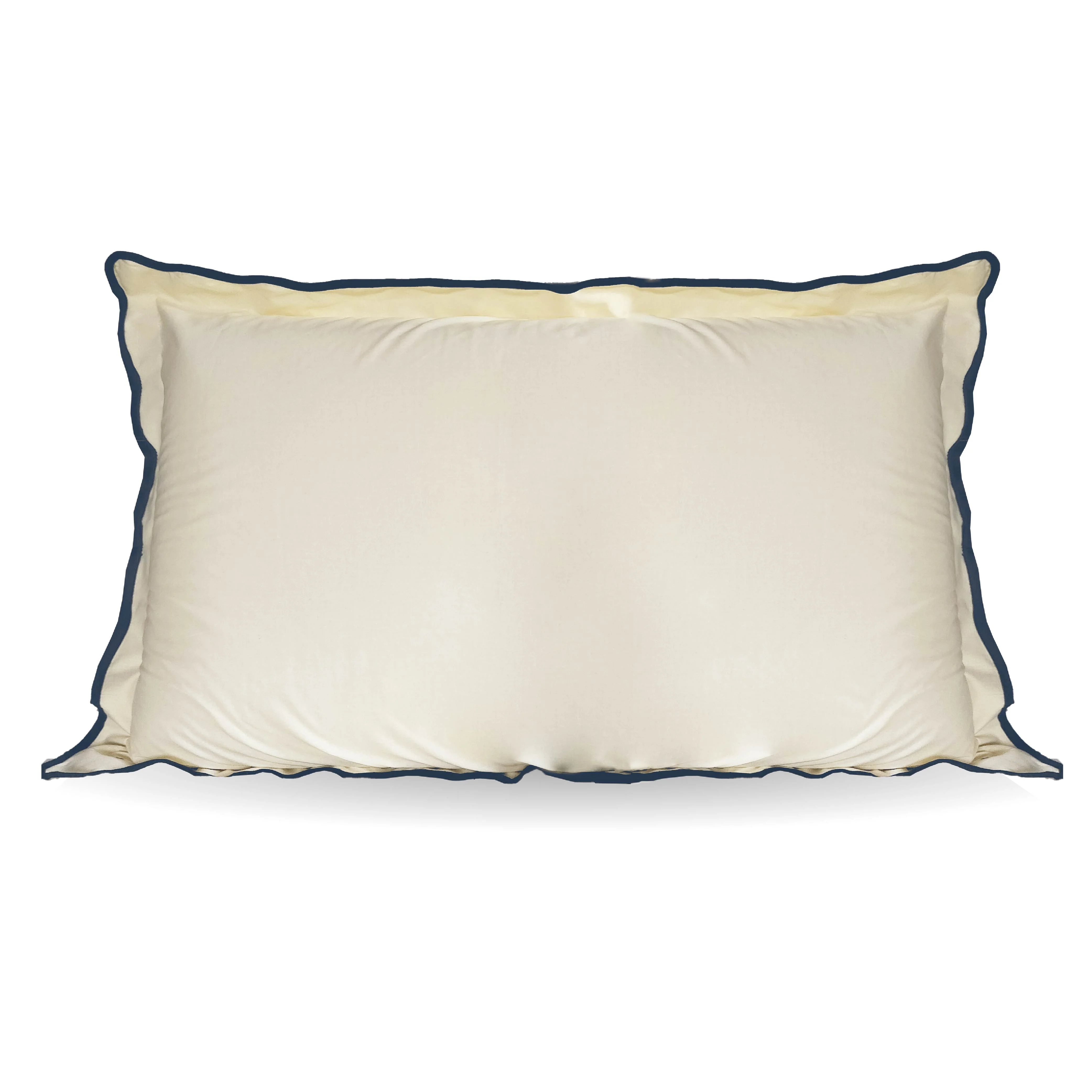 Scallop Piping 100% Cotton Bed Pillow Cover | Single - Image 24