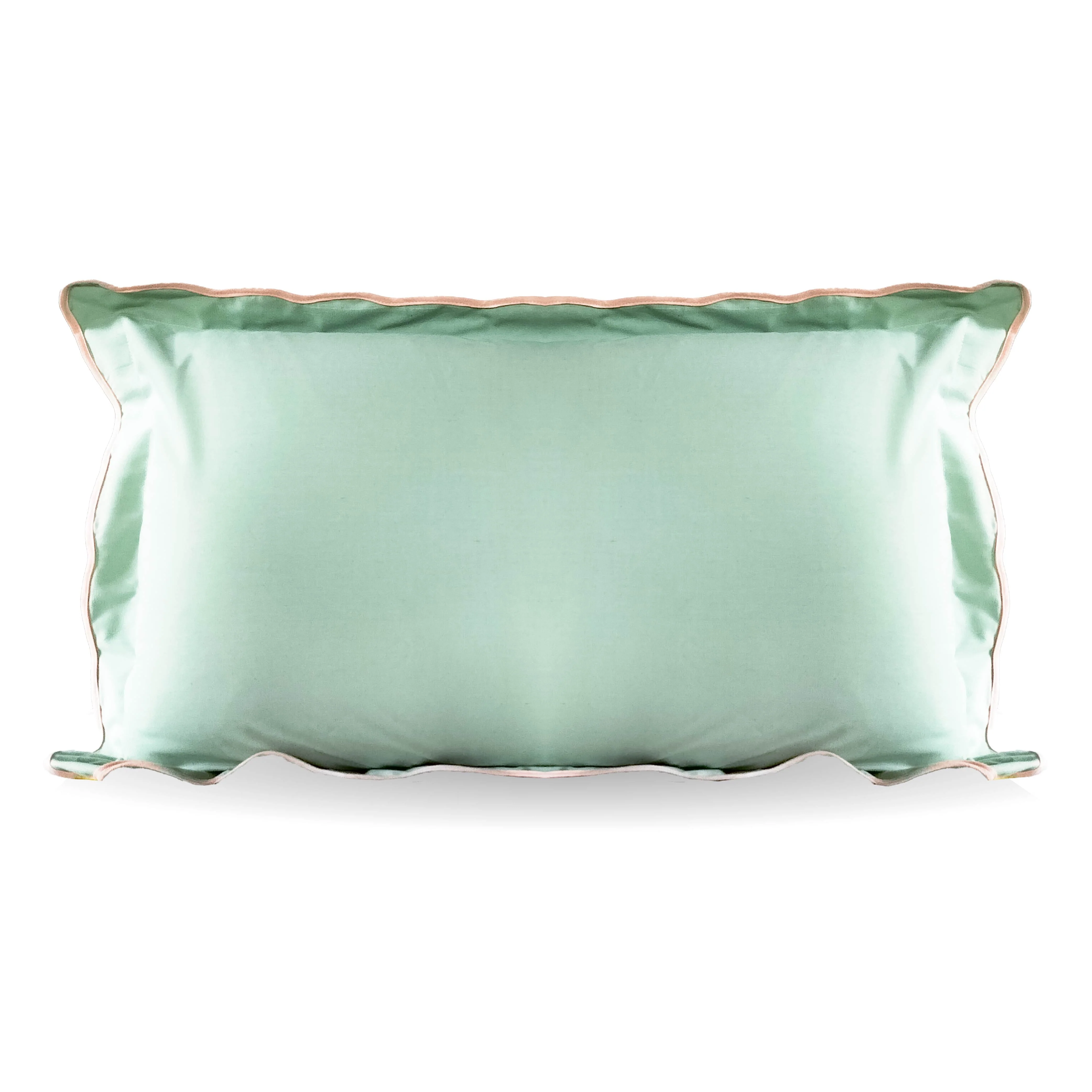 Scallop Piping 100% Cotton Bed Pillow Cover | Single - Image 3