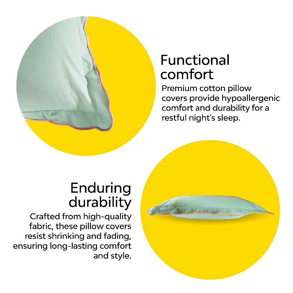 Scallop Piping 100% Cotton Pillow Cover | Set Of 2 - Image 30
