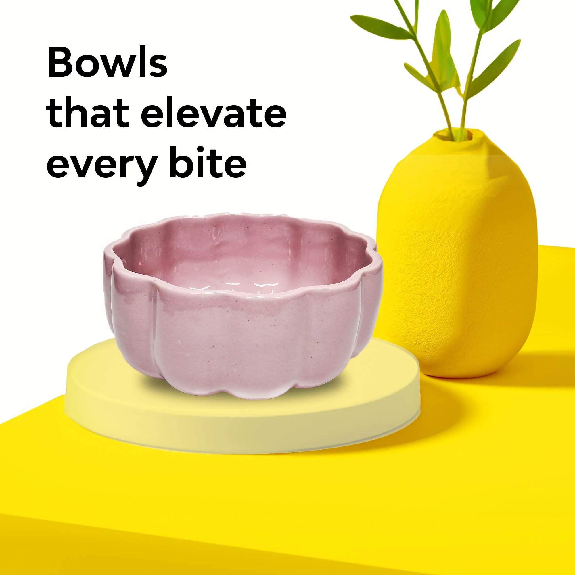 Scalloped Ceramic Serving Bowl - Image 12