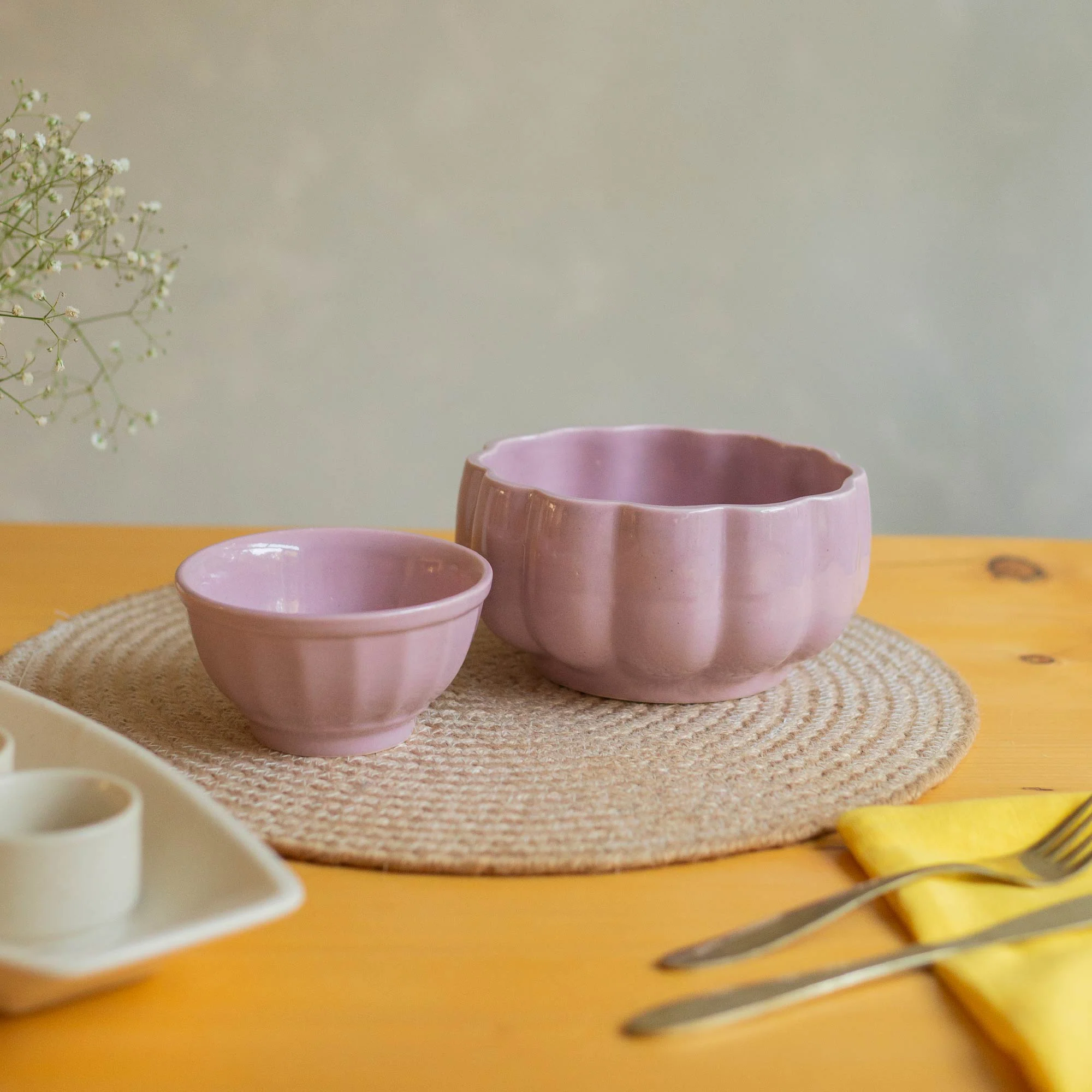 Scalloped Ceramic Serving Bowl - Image 14