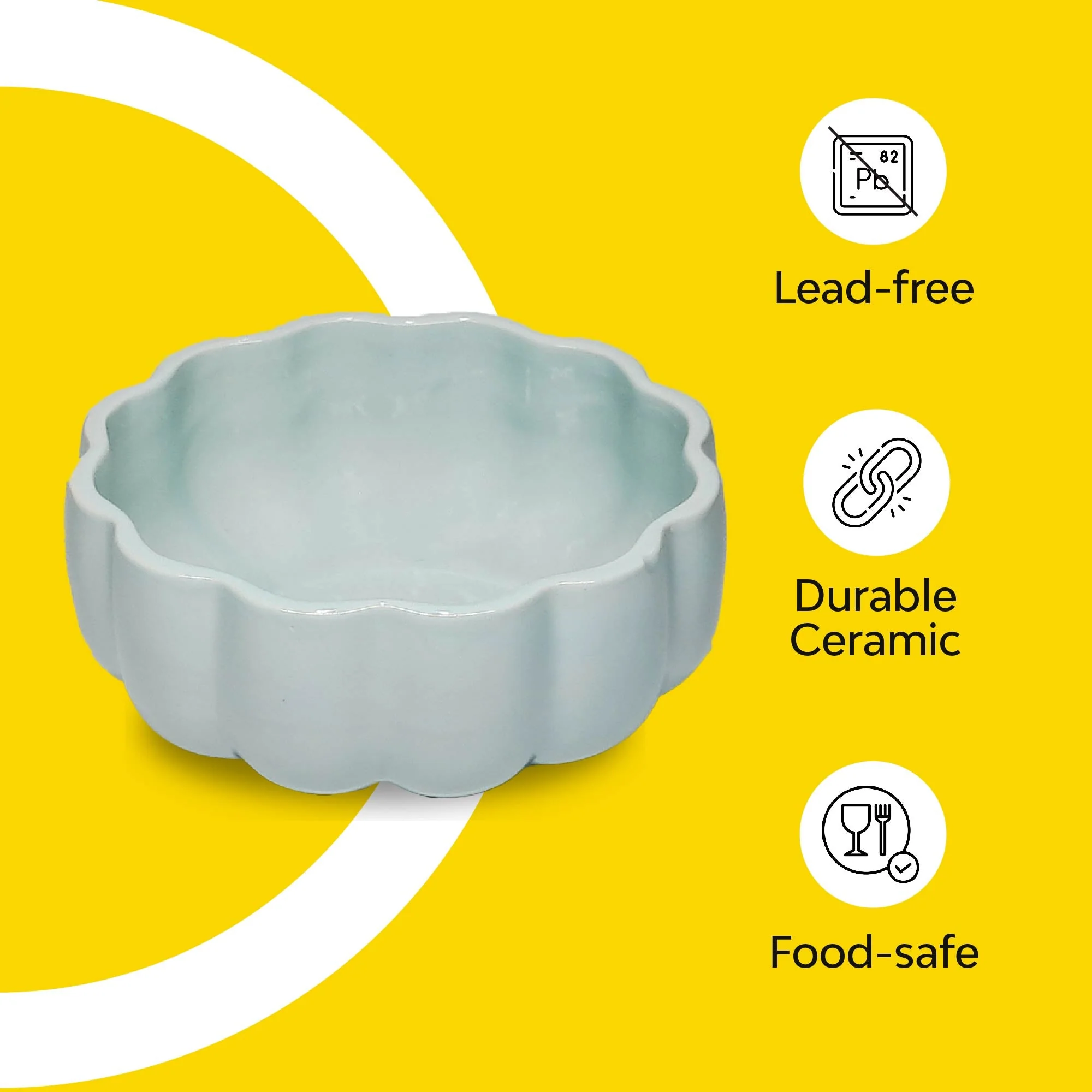 Scalloped Ceramic Serving Bowl - Image 21