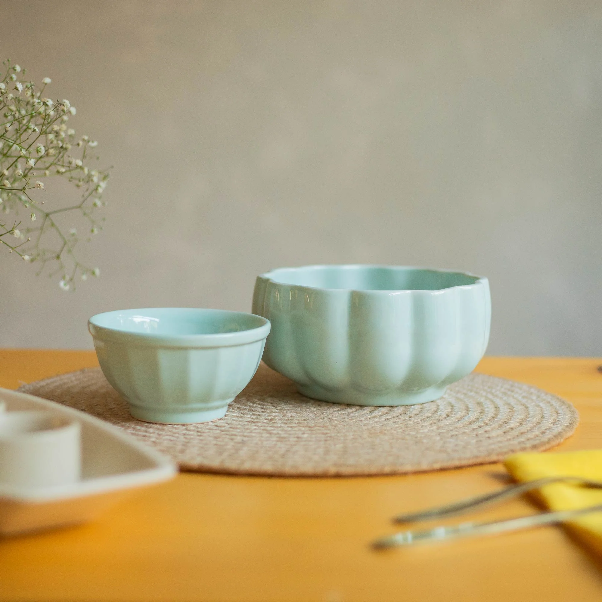 Scalloped Ceramic Serving Bowl - Image 22