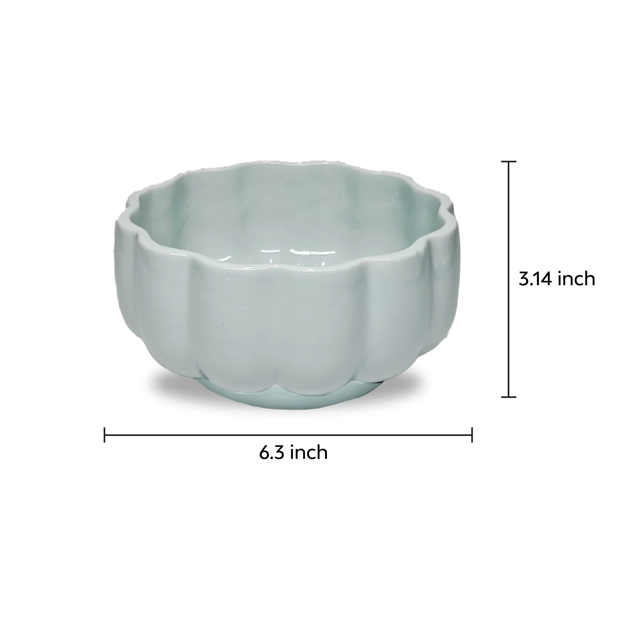 Scalloped Ceramic Serving Bowl - Image 23
