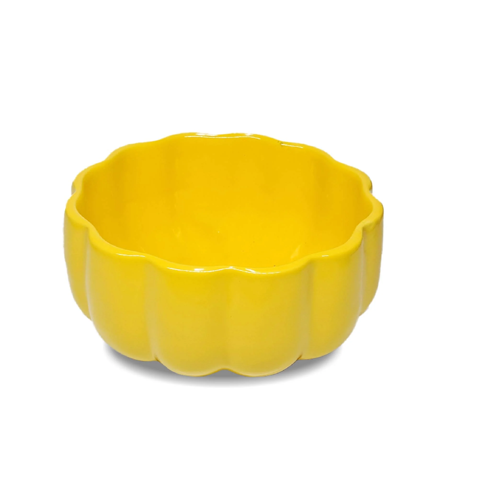 Scalloped Ceramic Serving Bowl - Image 3