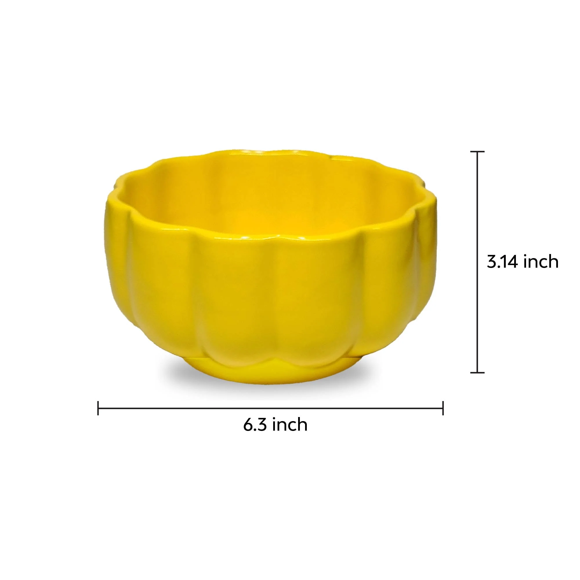 Scalloped Ceramic Serving Bowl - Image 7