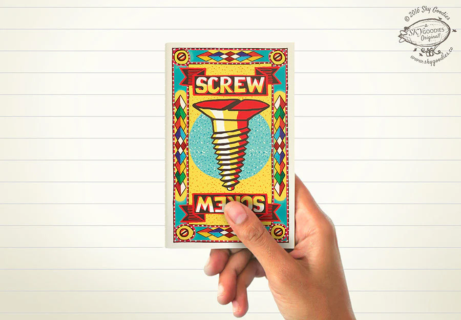 SCREW Mini Notebook (ruled pages)
