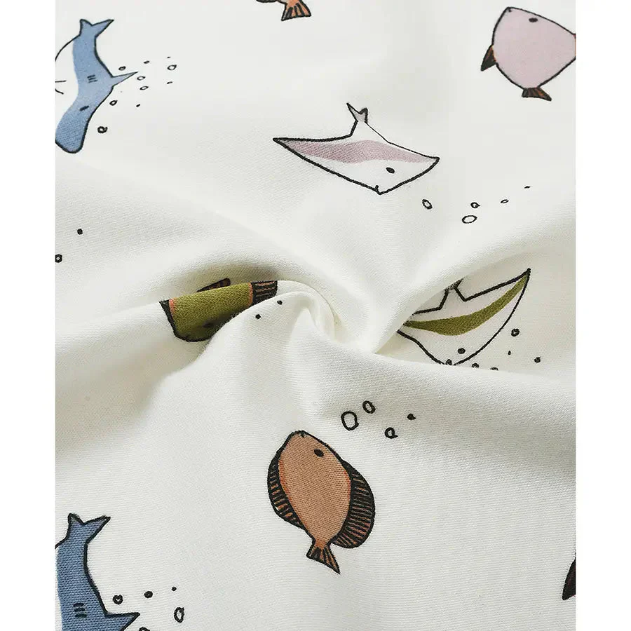 Sea World Laminated Bed Protector For Baby Mattress Protector - Image 5