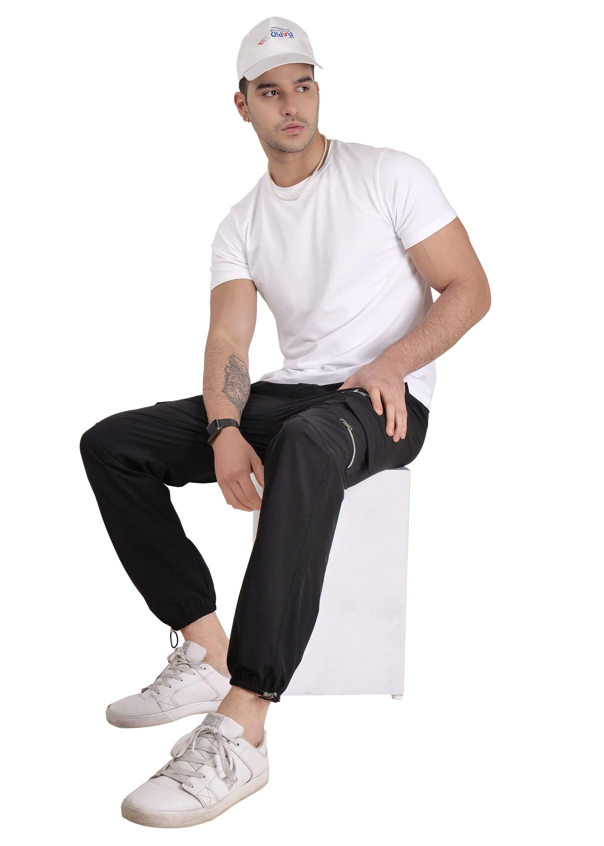 Select Odyssey Active Cargo Joggers | Black - Image 2