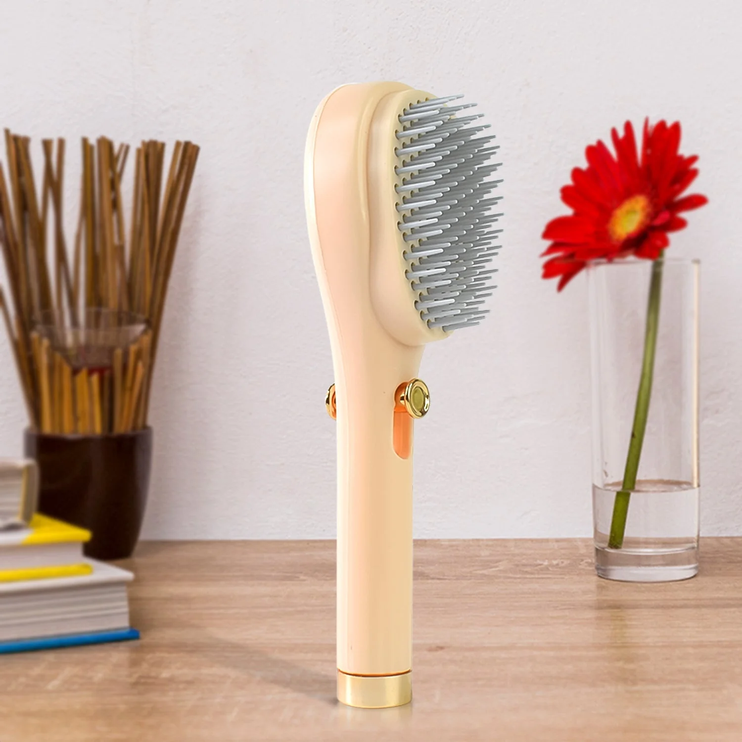 Self-Cleaning Anti-Static Massage Comb (1 Pc) - Image 2