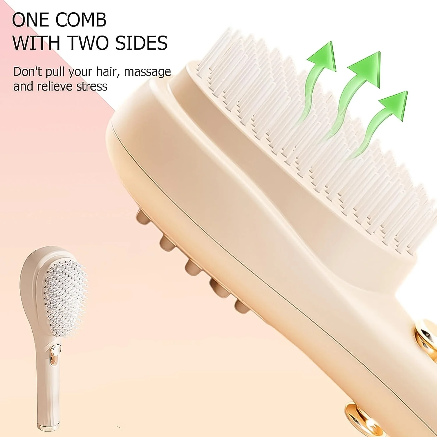 Self-Cleaning Anti-Static Massage Comb (1 Pc) - Image 5
