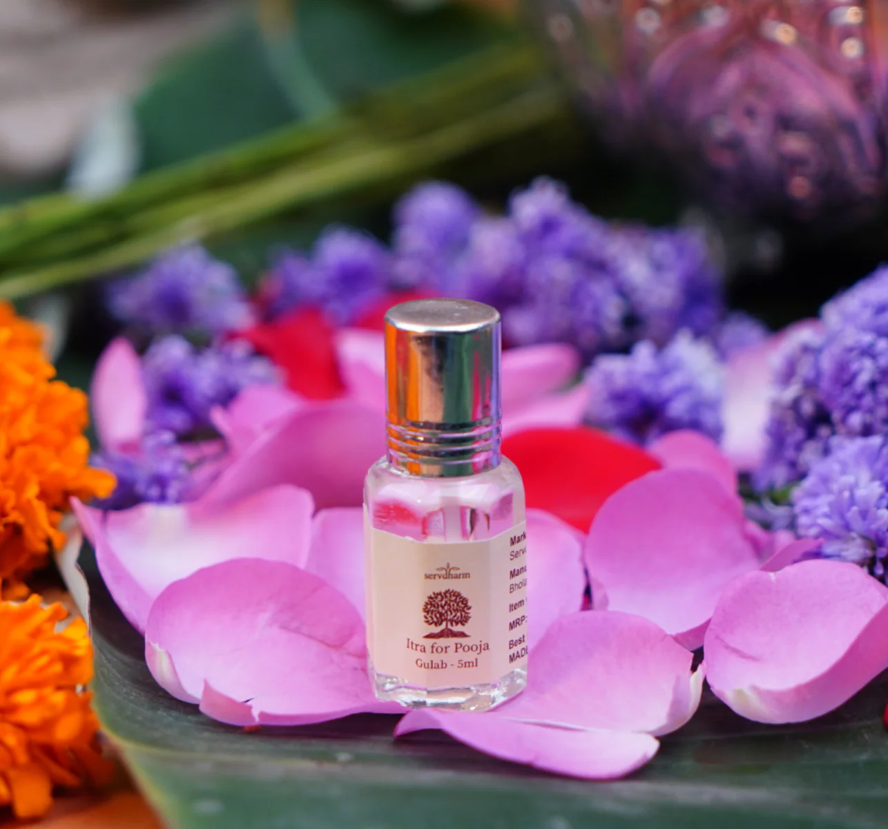 ServDharm Gulab - Itra for Pooja (5ml) - Image 3
